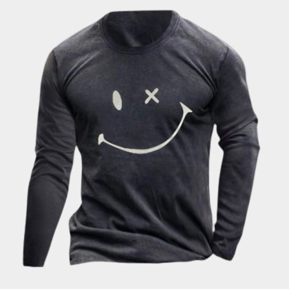 New casual all-match round neck long sleeve top
