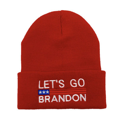 Gorra De Lana Con Bordado Let's Go Brandon
